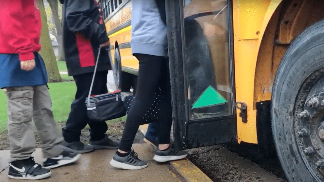 Students Going on a Bus
