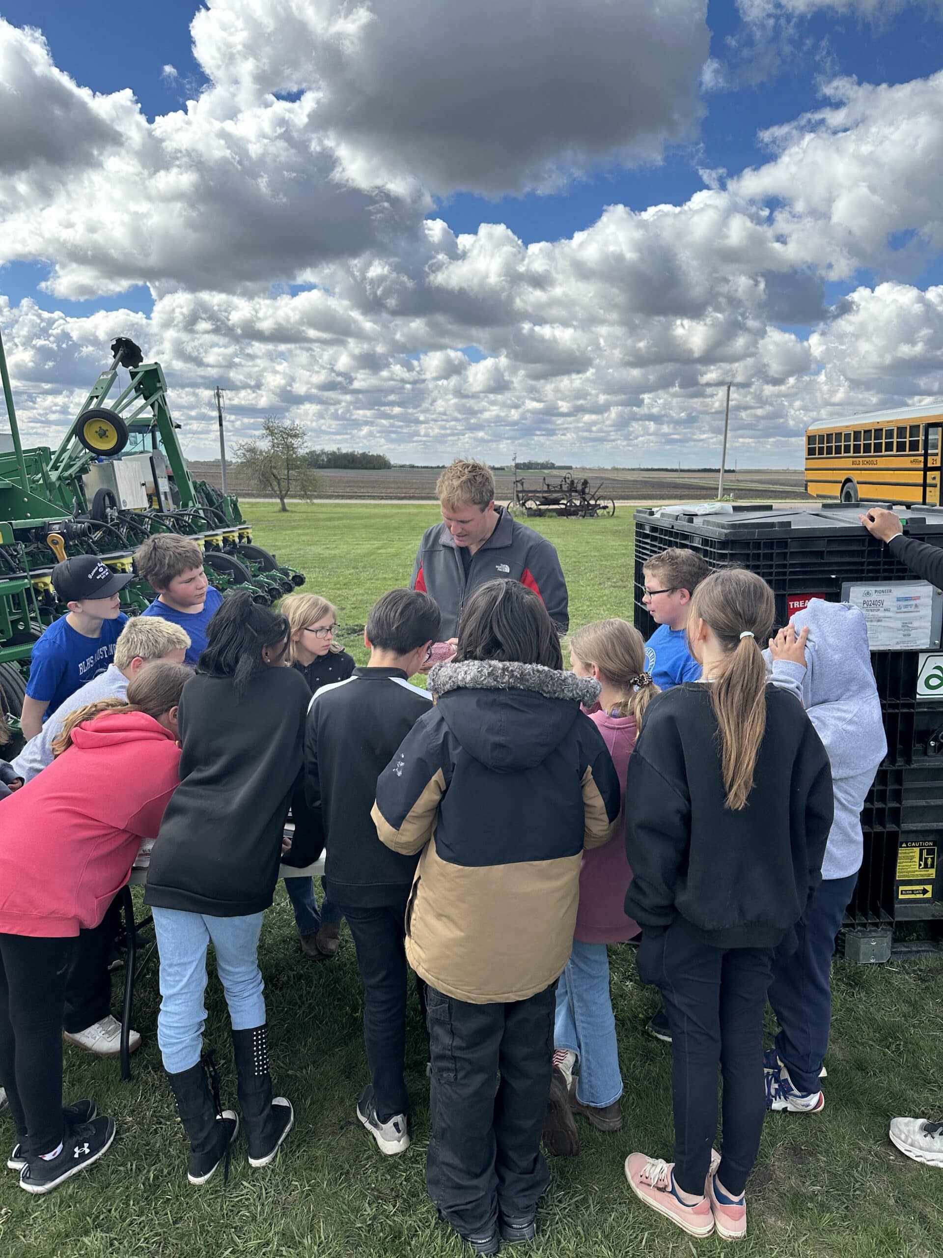Hands-learning during the First Annual Renville County Ag Day