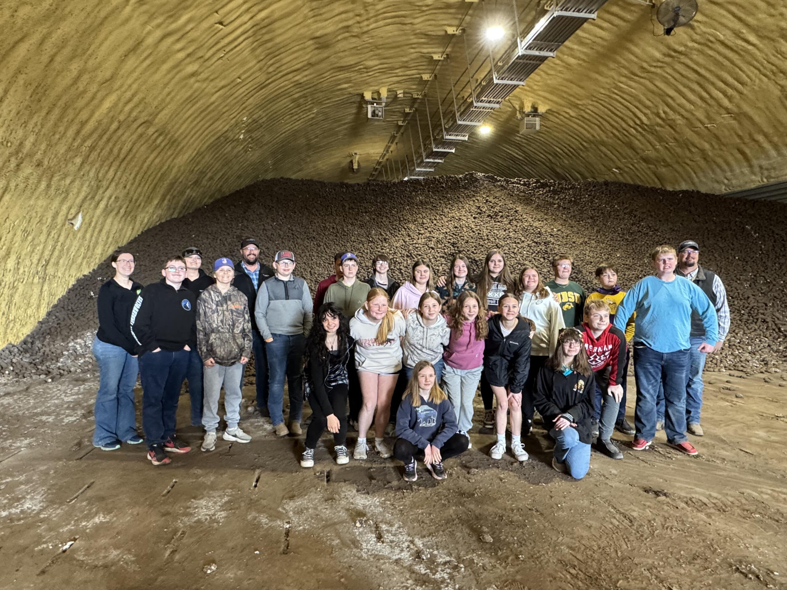 Students in the Potato Storage